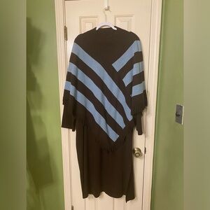 Sweater dress with poncho